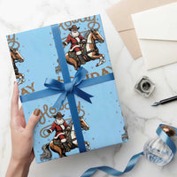 Black Santa Howdy Western Cowboy Wrapping Paper Roll Christmas Gift - Wonder Print Shop