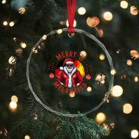Black Santa Merry And Melanated Crystal Glass Ornament Christmas Holiday Gift - Wonder Print Shop