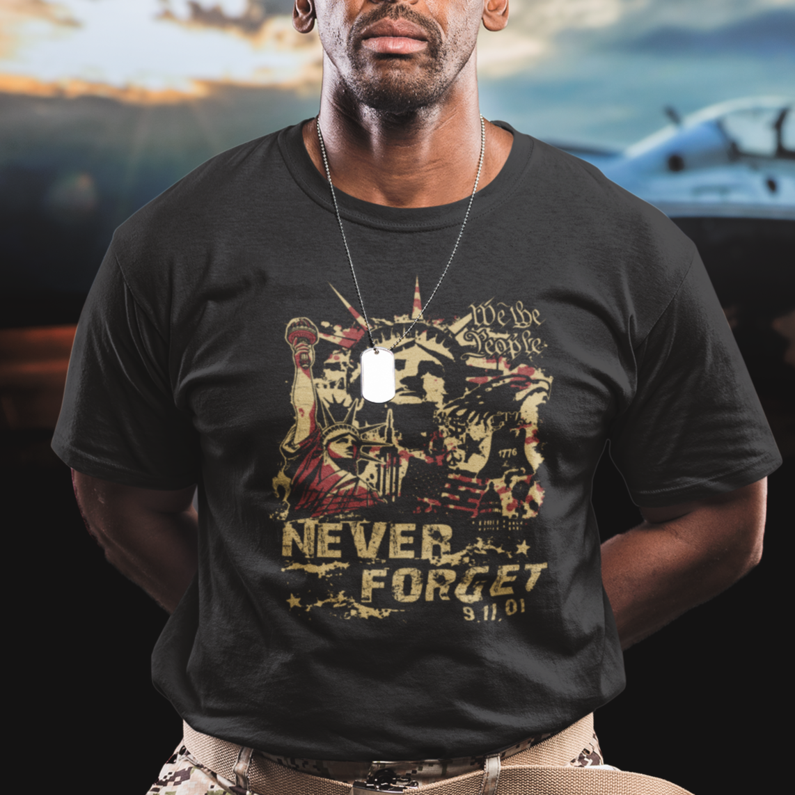 We Will Never Forget Patriot Day American Memorial Patriotic T Shirt - Wonder Print Shop