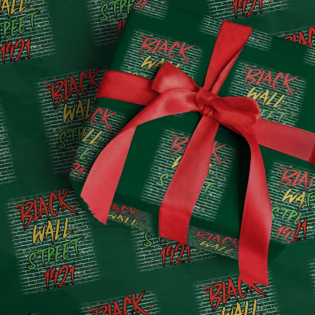 Black Wall Street 1921 Wrapping Paper Roll Tulsa Oklahoma Black History Month