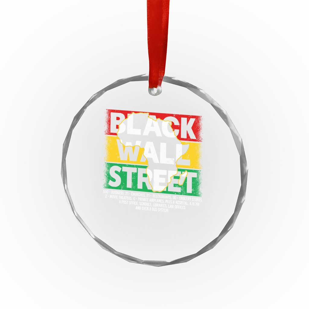 Black Wall Street Crystal Glass Ornament Tulsa Black History Month Africa Map