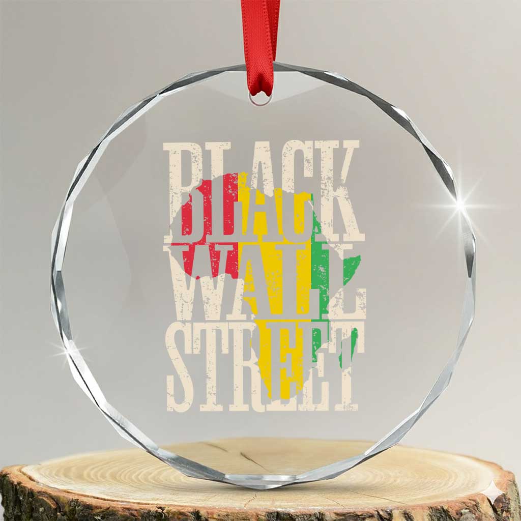 Black Wall Street Crystal Glass Ornament Tulsa Oklahoma Black History Month Africa Map