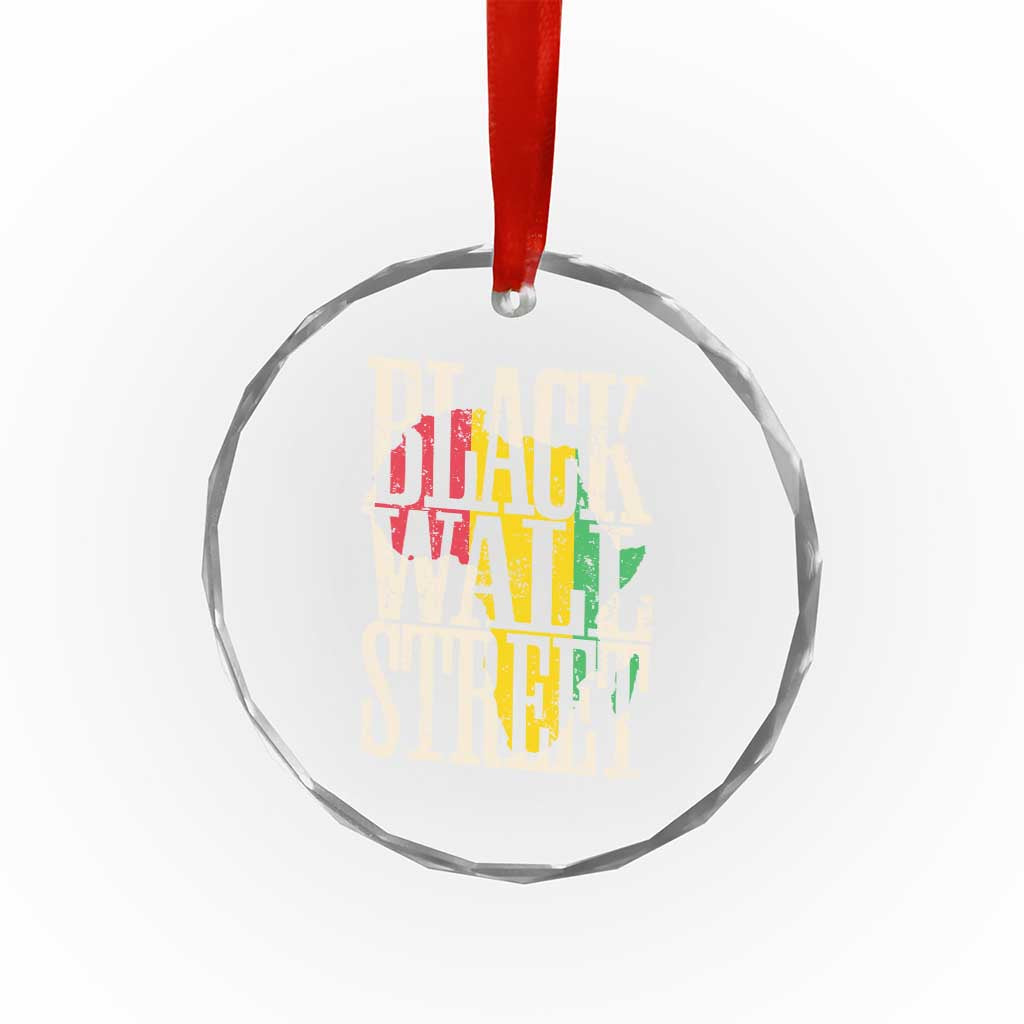 Black Wall Street Crystal Glass Ornament Tulsa Oklahoma Black History Month Africa Map