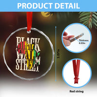 Black Wall Street Crystal Glass Ornament Tulsa Oklahoma Black History Month Africa Map