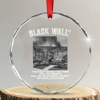 Black Wall Street First Bombs Crystal Glass Ornament Tulsa Oklahoma Black History Month