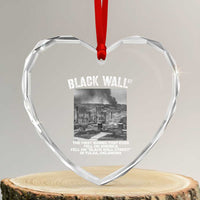 Black Wall Street First Bombs Heart Crystal Glass Ornament Tulsa Oklahoma Black History Month