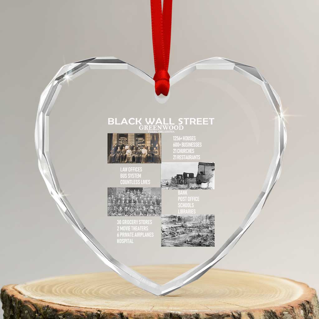 Black Wall Street Heart Crystal Glass Ornament Loads Of Luck Lucky Tractor Truck - Wonder Print Shop