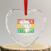 Black Wall Street Heart Crystal Glass Ornament Tulsa Black History Month Africa Map