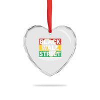 Black Wall Street Heart Crystal Glass Ornament Tulsa Black History Month Africa Map