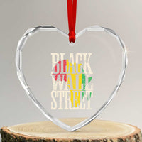 Black Wall Street Heart Crystal Glass Ornament Tulsa Oklahoma Black History Month Africa Map