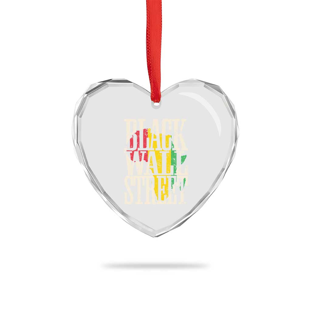 Black Wall Street Heart Crystal Glass Ornament Tulsa Oklahoma Black History Month Africa Map