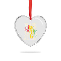 Black Wall Street Heart Crystal Glass Ornament Tulsa Oklahoma Black History Month Africa Map