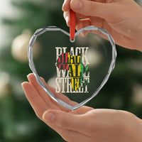 Black Wall Street Heart Crystal Glass Ornament Tulsa Oklahoma Black History Month Africa Map