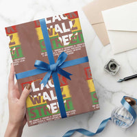 Black Wall Street Wrapping Paper Roll Tulsa Black History Month Africa Map