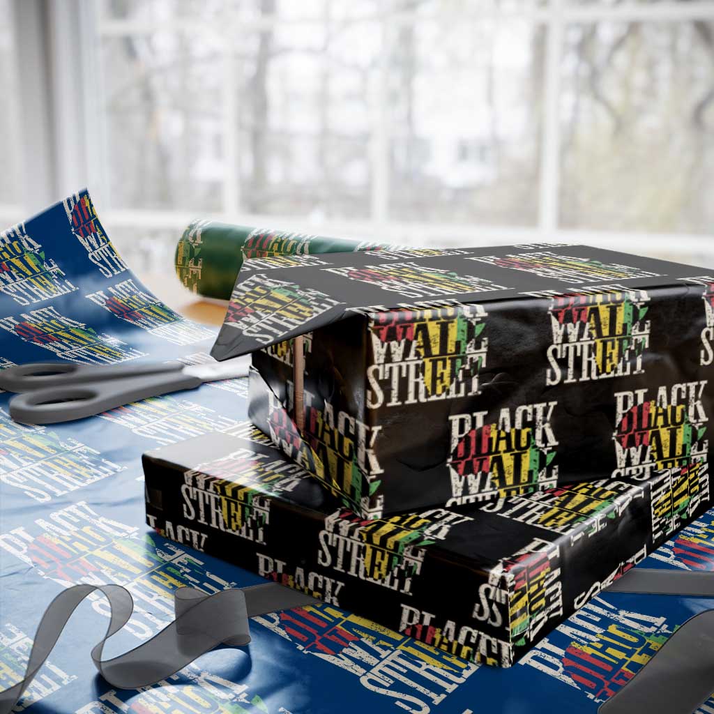 Black Wall Street Wrapping Paper Roll Tulsa Oklahoma Black History Month Africa Map
