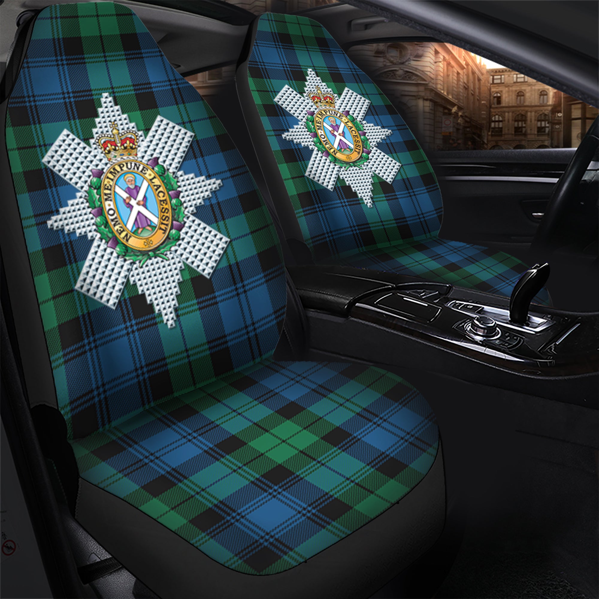 Black Watch Ancient Clan Tartan Car Seat Cover, Family Crest Tartan Seat Cover TS23