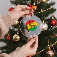 Black Woman Empowerment Crystal Glass Ornament The Sun Does Not Ask Permission To Shine - Wonder Print Shop