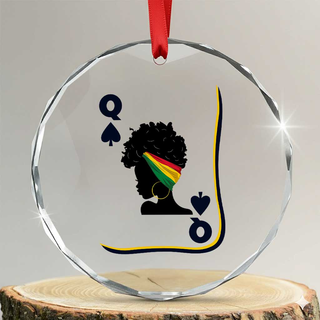 Black Woman Gift Crystal Glass Ornament Melanin Queen Card - Wonder Print Shop