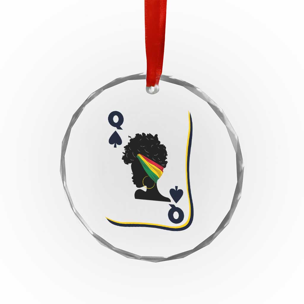 Black Woman Gift Crystal Glass Ornament Melanin Queen Card - Wonder Print Shop