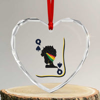 Black Woman Gift Heart Crystal Glass Ornament Melanin Queen Card - Wonder Print Shop