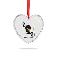 Black Woman Gift Heart Crystal Glass Ornament Melanin Queen Card - Wonder Print Shop