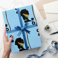 Black Woman Gift Wrapping Paper Roll Melanin Queen Card - Wonder Print Shop