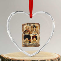 Black Woman History Heart Crystal Glass Ornament Well Behaved Women Seldom Make History