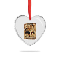 Black Woman History Heart Crystal Glass Ornament Well Behaved Women Seldom Make History