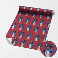 Black Women Fight Colon Cancer Blue Ribbon Wrapping Paper Roll African American Girls