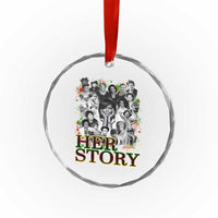 Black Women History Crystal Glass Ornament Her Story Black History Month