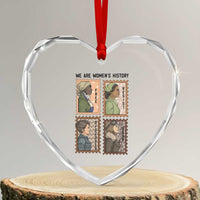 Black Women History Leaders Heart Crystal Glass Ornament Womens History Month