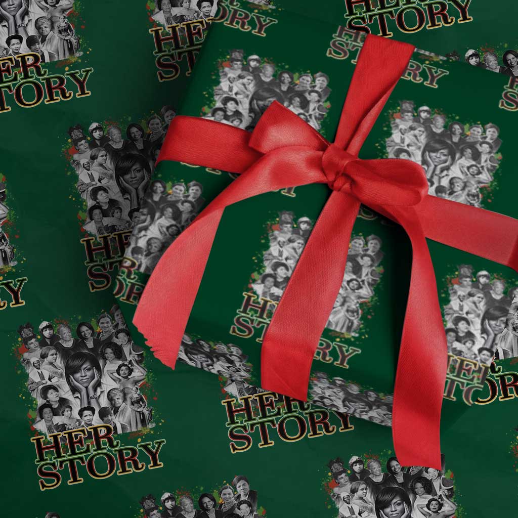 Black Women History Wrapping Paper Roll Her Story Black History Month