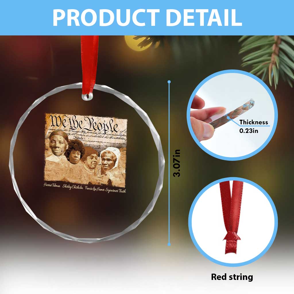 Black Women Leaders Crystal Glass Ornament Harriet Tubman Shirley Fannie Hamer Sojourner Truth Black History Month