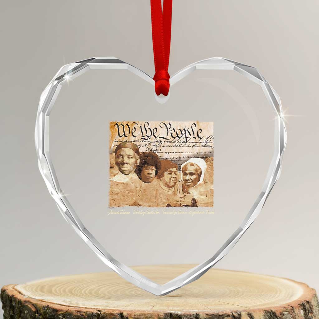 Black Women Leaders Heart Crystal Glass Ornament Harriet Tubman Shirley Fannie Hamer Sojourner Truth Black History Month