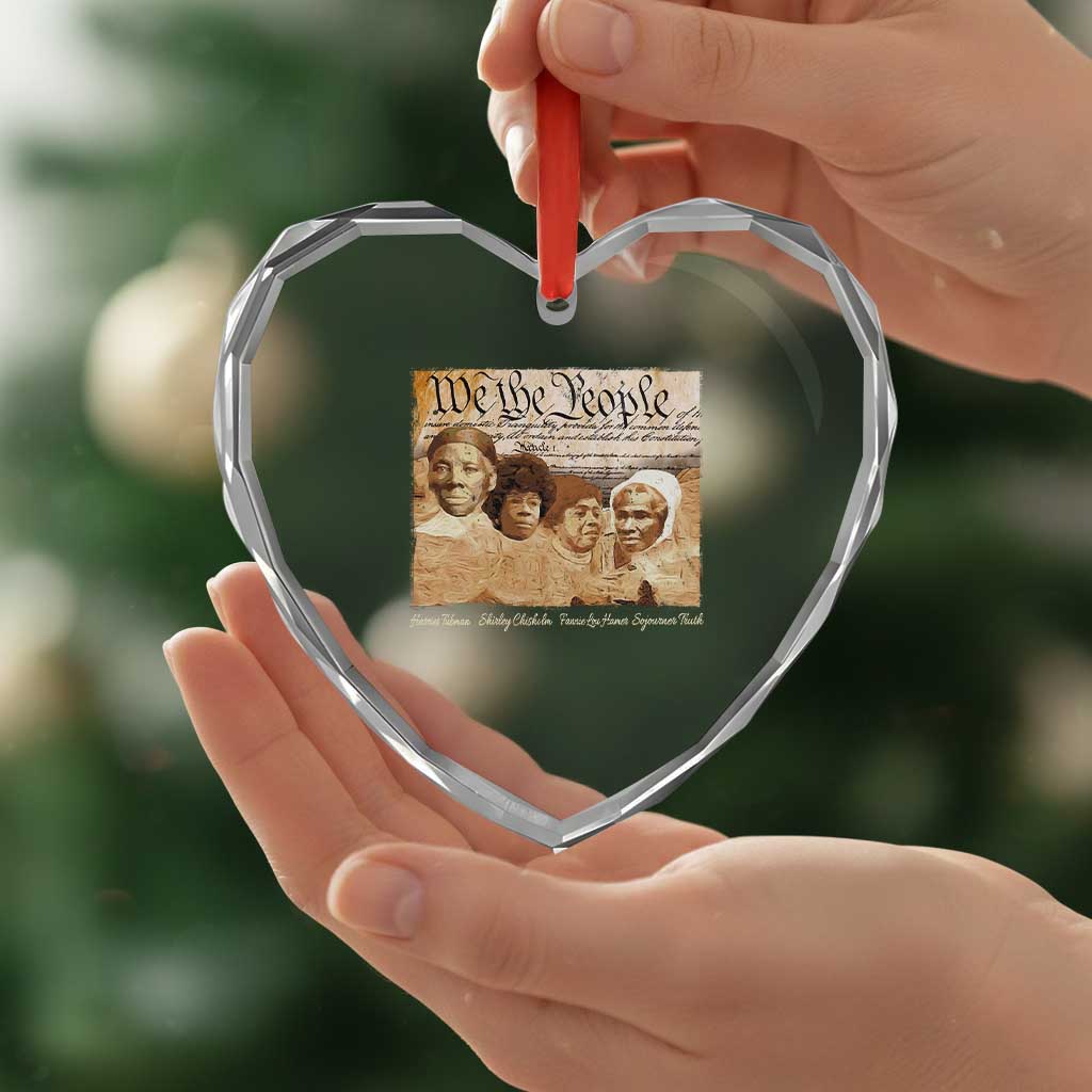 Black Women Leaders Heart Crystal Glass Ornament Harriet Tubman Shirley Fannie Hamer Sojourner Truth Black History Month