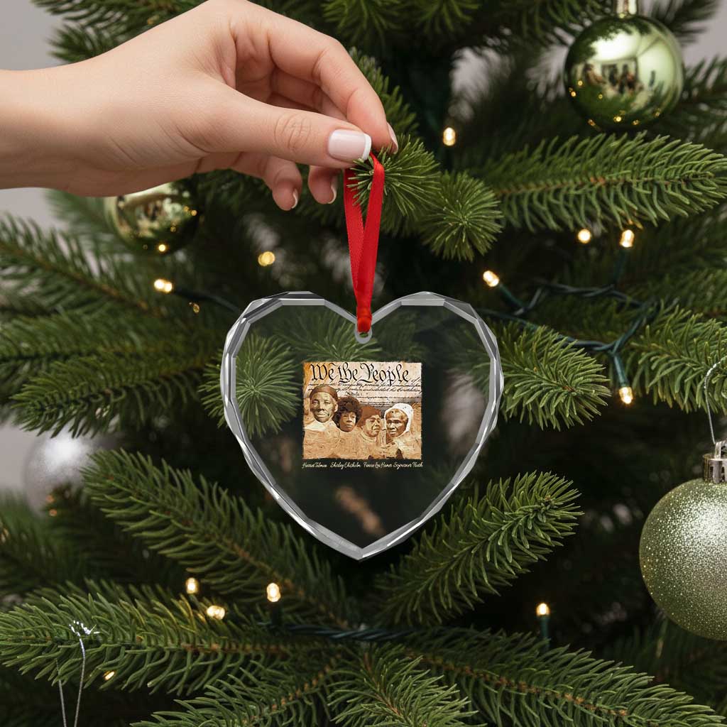 Black Women Leaders Heart Crystal Glass Ornament Harriet Tubman Shirley Fannie Hamer Sojourner Truth Black History Month