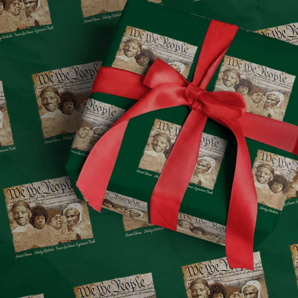 Black Women Leaders Wrapping Paper Roll Harriet Tubman Shirley Fannie Hamer Sojourner Truth Black History Month