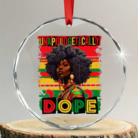 Black Women Unapologetically Dope Crystal Glass Ornament Juneteenth Black History - Wonder Print Shop