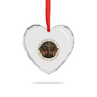 Blessings America 250 Years Heart Crystal Glass Ornament One Nation Under God USA 250th Anniversary Patriotic Cross - Wonder Print Shop
