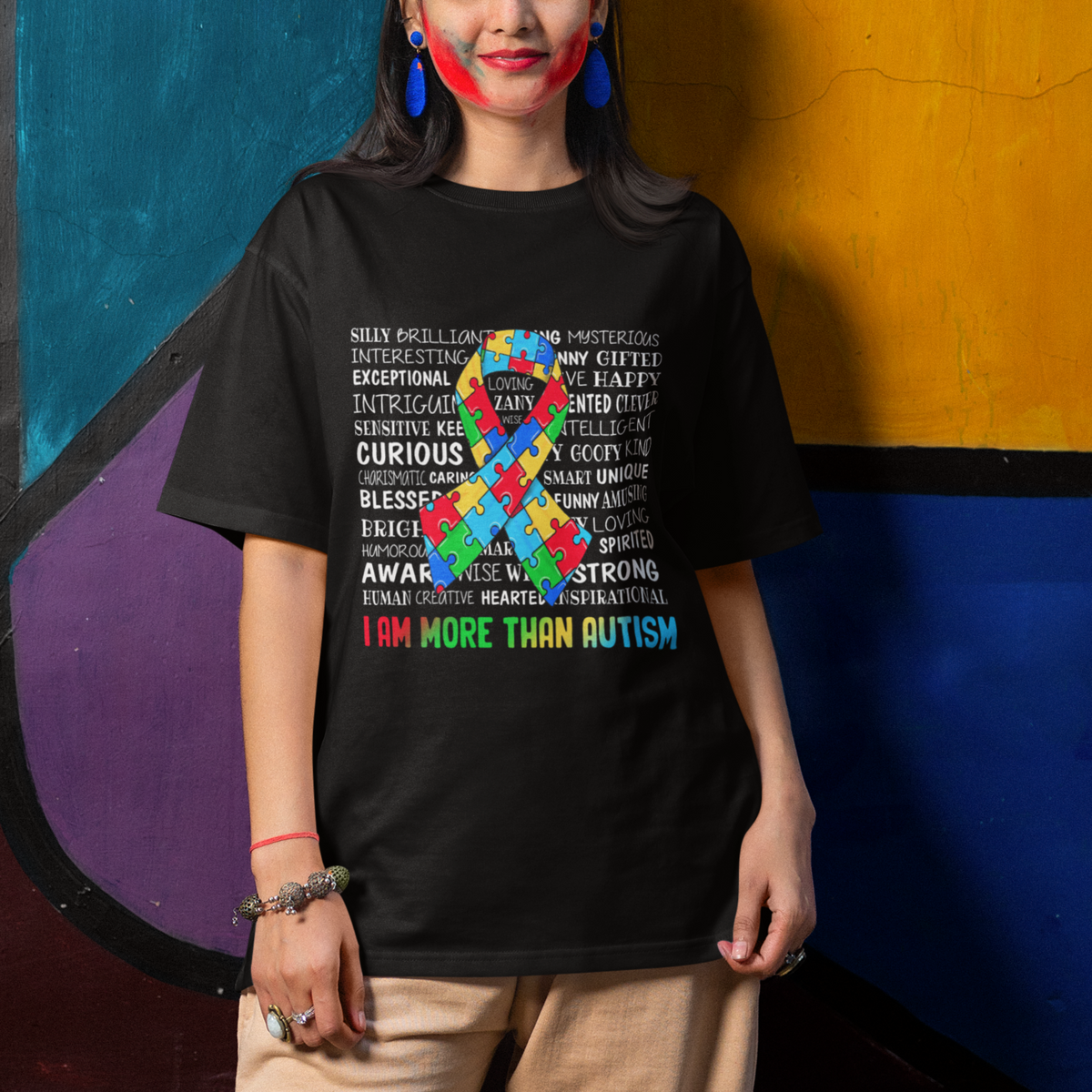 Autism Awareness T Shirt I Am More Than Autism Brilliant Strong Unique Brave Happy Creative - Wonder Print Shop