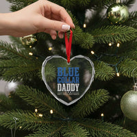 Blue Collar Daddy Dirty Hands Busy Nights Heart Crystal Glass Ornament Funny Father's Day Gifts
