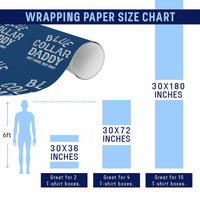 Blue Collar Daddy Hardworking Dad Wrapping Paper Roll Dirty Hands Busy Nights Workers Vintage Fathers Day Gift