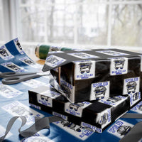 Blue Collar Wife Life Messy Bun Wrapping Paper Roll - Wonder Print Shop