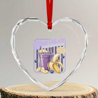 Blue Moon Over Brooklyn Banana Smoothie Aesthetic Heart Crystal Glass Ornament Extra Banana Hockey Romance Retro Style - undefined