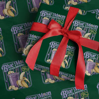 Blue Moon Over Brooklyn Banana Smoothie Aesthetic Wrapping Paper Roll Extra Banana Hockey Romance Retro Style - Wonder Print Shop