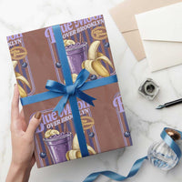 Blue Moon Over Brooklyn Banana Smoothie Aesthetic Wrapping Paper Roll Extra Banana Hockey Romance Retro Style - Wonder Print Shop