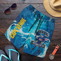 Blue Shark Cape Verde Football Shorts for Men First World Cup 2026 - Wonder Print Shop