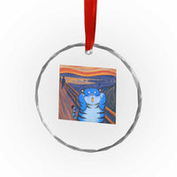 Blue Tiger Scream Crystal Glass Ornament Cute Animal Anime Demon Aesthetic Painting TS10