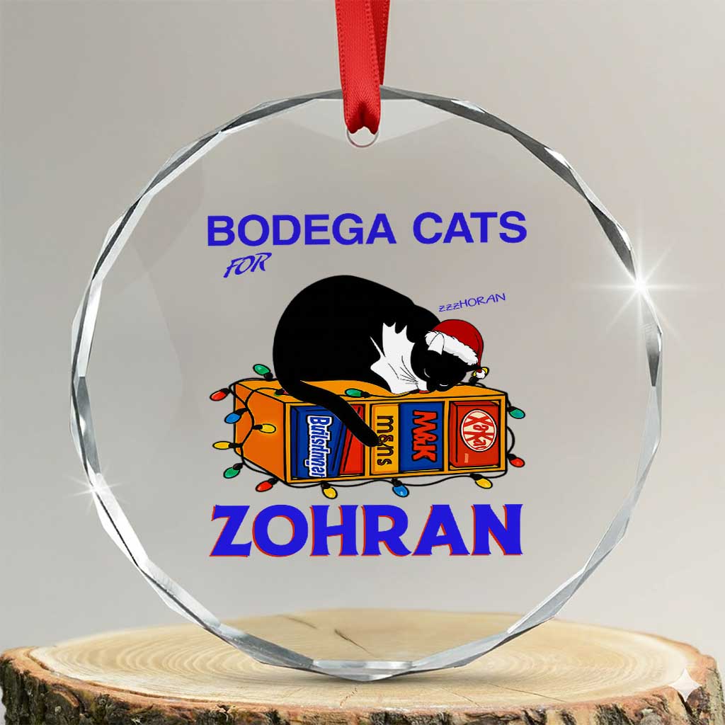 Bodega Cats of New York Crystal Glass Ornament Funny Cat NYC Christmas - Wonder Print Shop