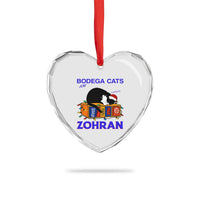 Bodega Cats of New York Heart Crystal Glass Ornament Funny Cat NYC Christmas - Wonder Print Shop
